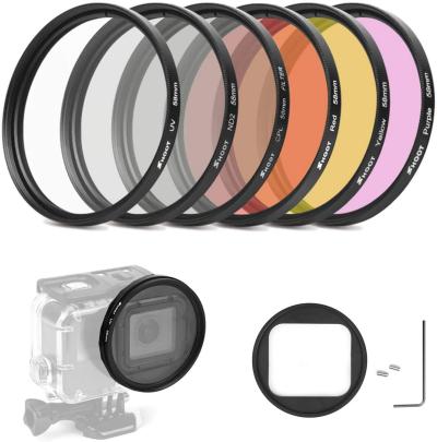 Set di 6 filtri 58mm. D&F per GoPro Hero 5/6/7 Black e Hero 2018